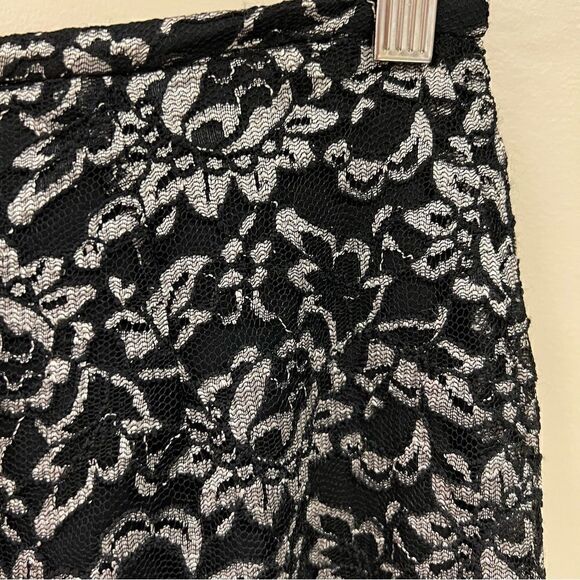 Rena Rowan vintage high rise black and silver lace pants Sz XS - Picture 3 of 7